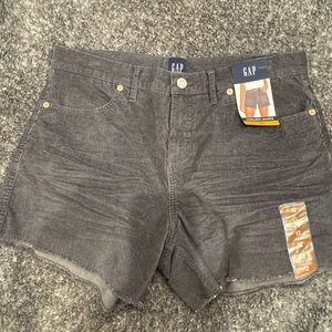 GAP Black Jean Shorts Frayed Hem Casual